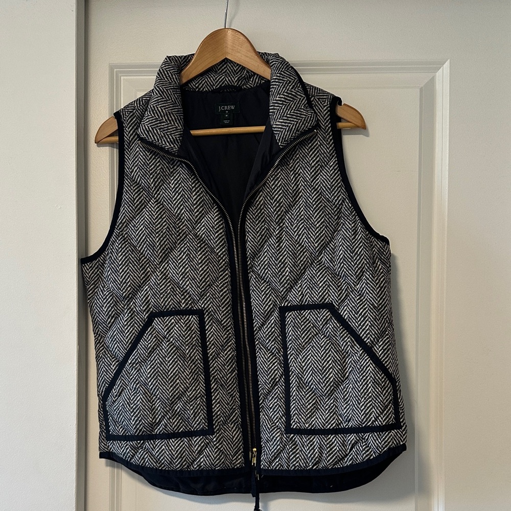 J. Crew Women's Black and White Chevron Vest - Picture 2 of 4